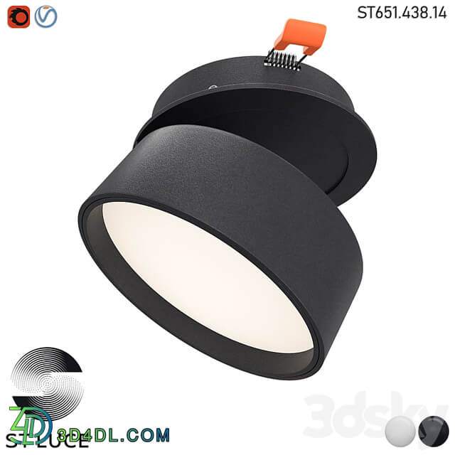 ST651.438.14 Recessed swivel luminaire Black/White LED OM