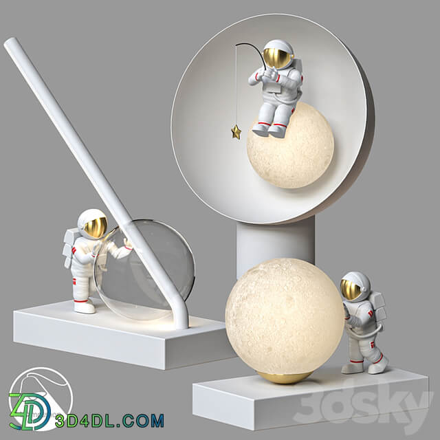 LampsShop.com NL5194 Table Lamp Astronaut mini Lamp