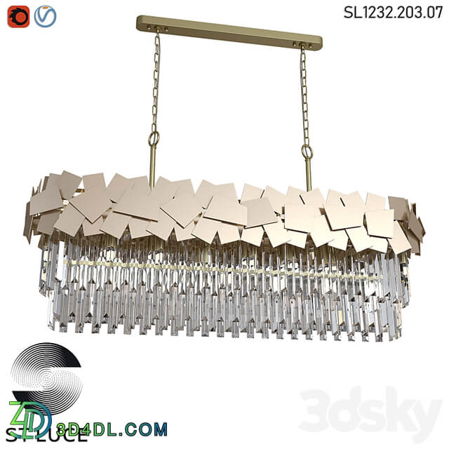 SL1232.203.07 Pendant chandelier ST Luce Golden/Transparent OM