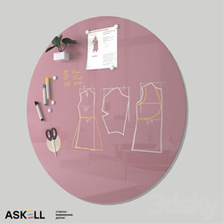Magnetic whiteboard for office "Askell Round" 