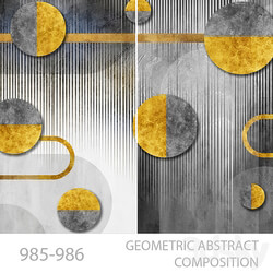 Wallpapers/Geometric abstract composition/Designer wallpaper/Panels/Photowall paper/Mural 