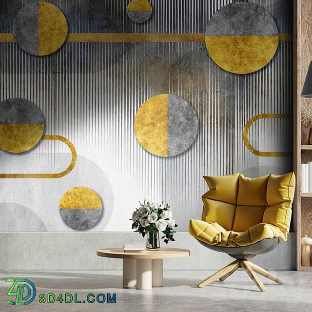 Wallpapers/Geometric abstract composition/Designer wallpaper/Panels/Photowall paper/Mural