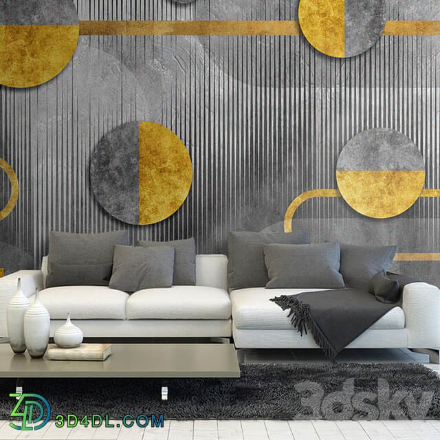 Wallpapers/Geometric abstract composition/Designer wallpaper/Panels/Photowall paper/Mural