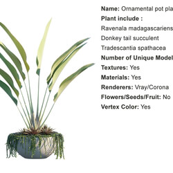 Globe Plants Vol 01 Ornamental plant pot 01 