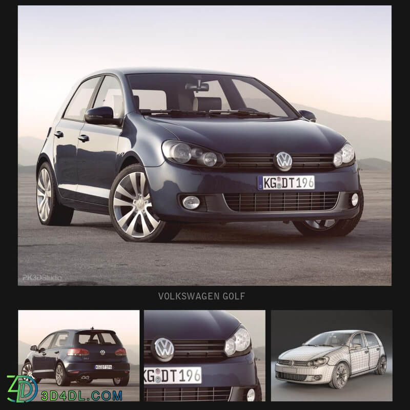 PK3DStudio HD Cars Collection Vol4 Volkswagen Golf