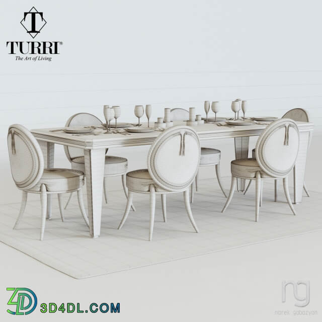 Table Chair Turii set 02