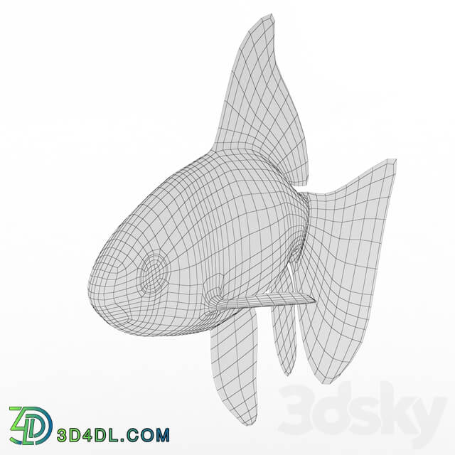 Golden fish 3D Models