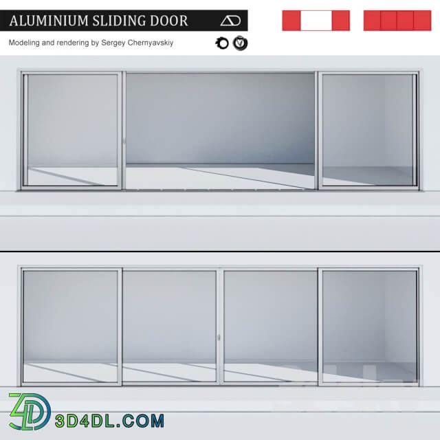 Aluminum sliding door