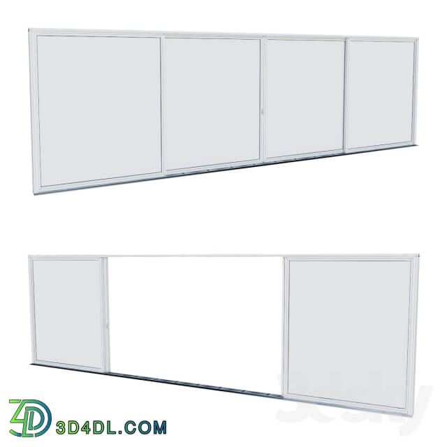 Aluminum sliding door