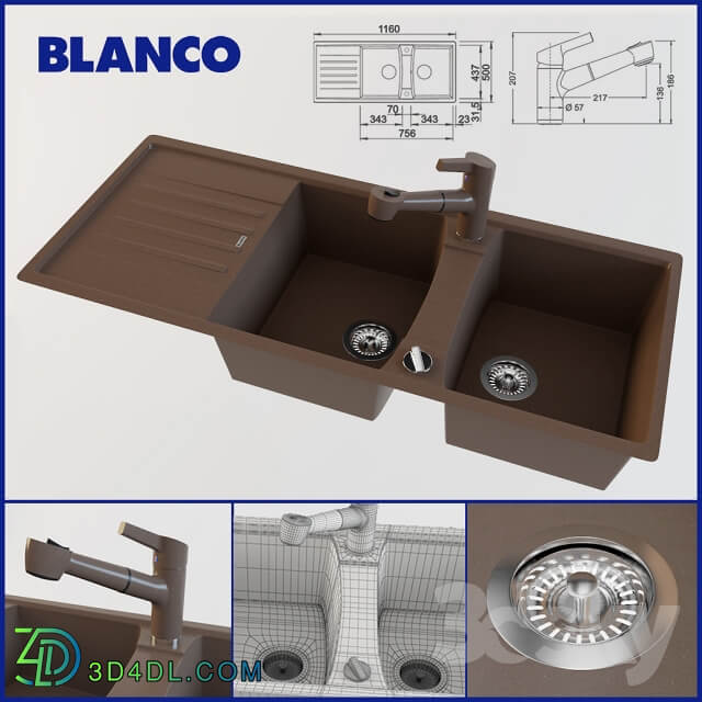 BLANCO LEXA 8S and mixer BLANCO ELIPSO S II