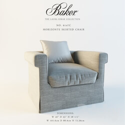 Baker No. 6147C Horizonte Skirted Chair 