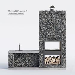 Modern barbecue from Gabion 2 3D Models 