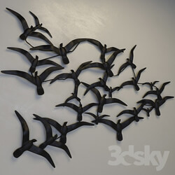 Other decorative objects Wall panels quot Birds in flight quot  