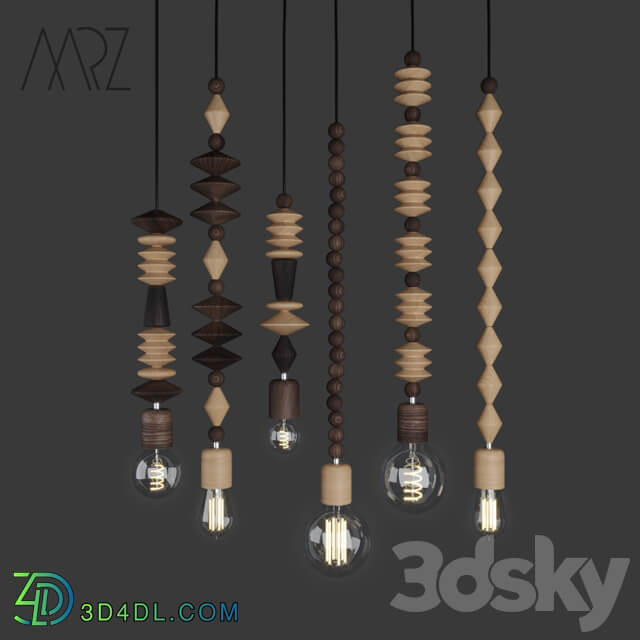 A set of lamps from Marz Dezigns 1 Pendant light 3D Models