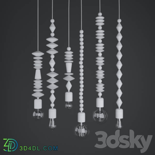 A set of lamps from Marz Dezigns 1 Pendant light 3D Models