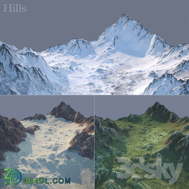 Mountain valley 3D Models