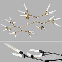 Post Modern Rotatable Branch Pendant light 3D Models 