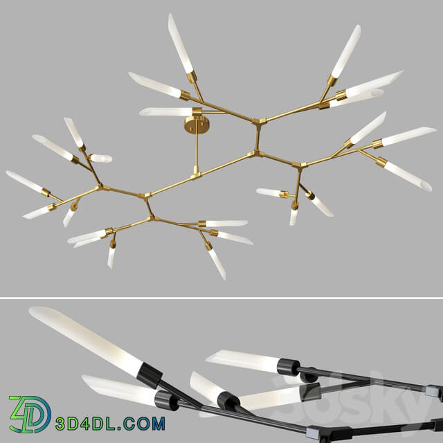 Post Modern Rotatable Branch Pendant light 3D Models