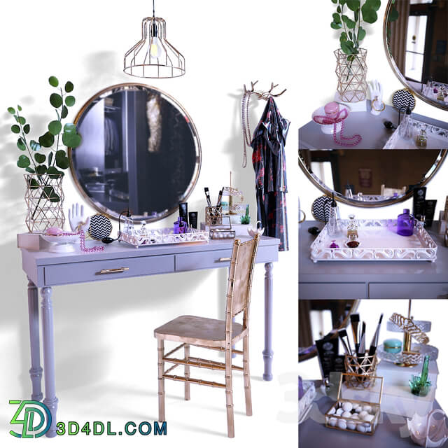 Dressing table with decorative filling 3D Models