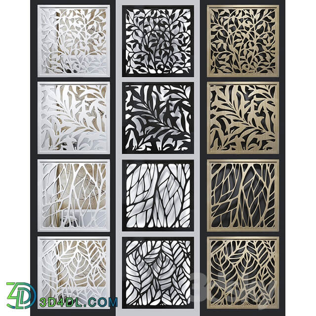 Other decorative objects Set of decorative panels 01 4pcs 3c. 