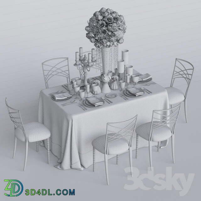 Table Chair Wedding table for 6 persons 3 Corona