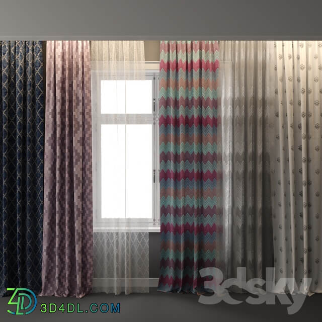 Curtains For interiors with a window 2