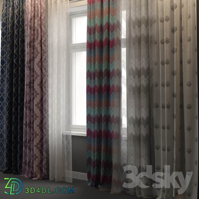 Curtains For interiors with a window 2