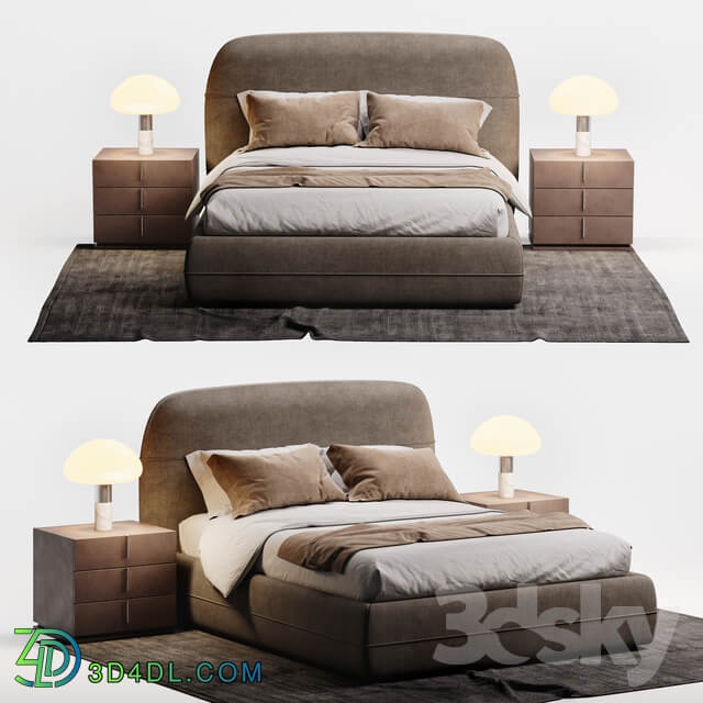 Bed flou mandarine