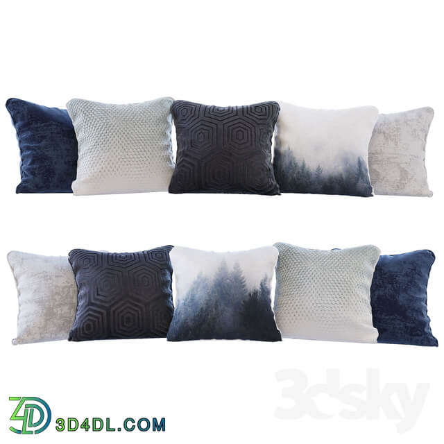 A set of blue forest pillows Pillows blue forest YOU 