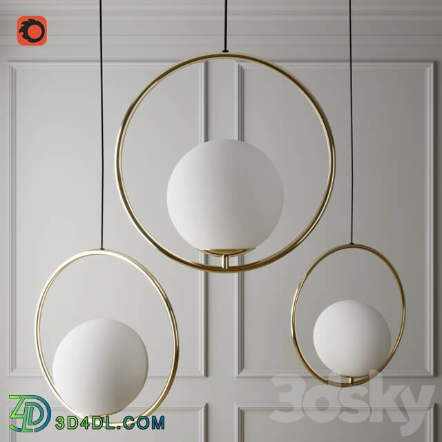 Pedant lamp ring Pendant light 3D Models