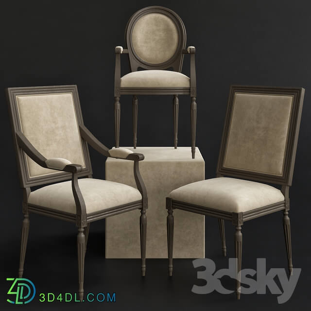 Restoration Hardware Classic Upholstered Chairs