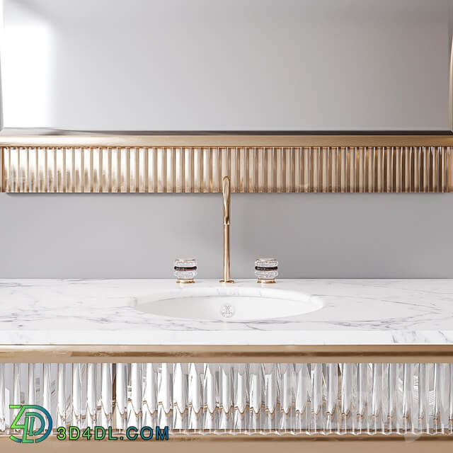Academy white marble Console by Oasis Group