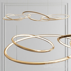 Decorative Ring Chandelier Pendant light 3D Models 