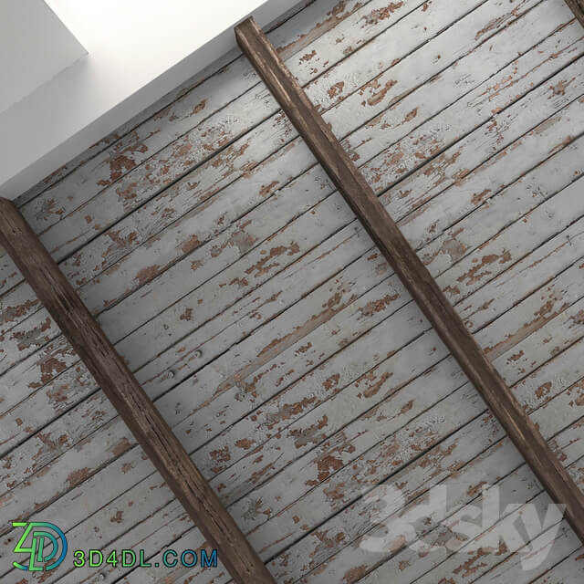 Wooden ceiling with beams 16
