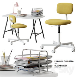 Office furniture Ikea Linnmon Lerberg Table Bleckberget Chair 
