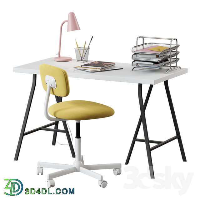Office furniture Ikea Linnmon Lerberg Table Bleckberget Chair
