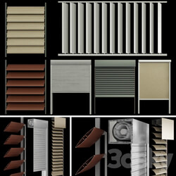 Blinds and shutters for windows and doors 3D Models 