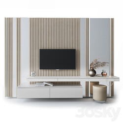 Dressing table and TV stand 2 TV Wall 3D Models 