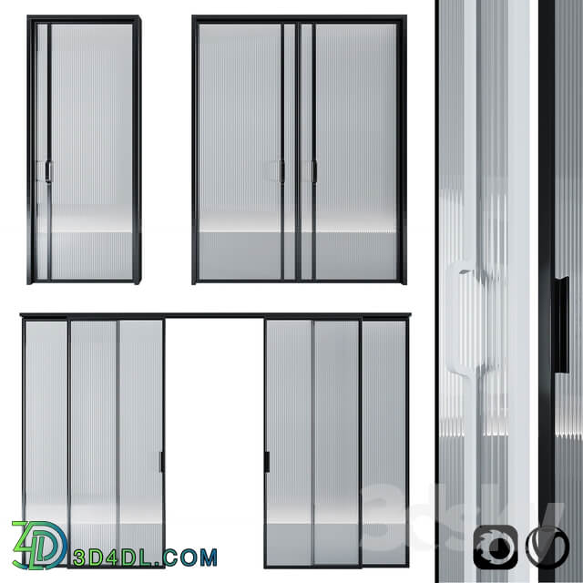 Glass door pocket and swing system