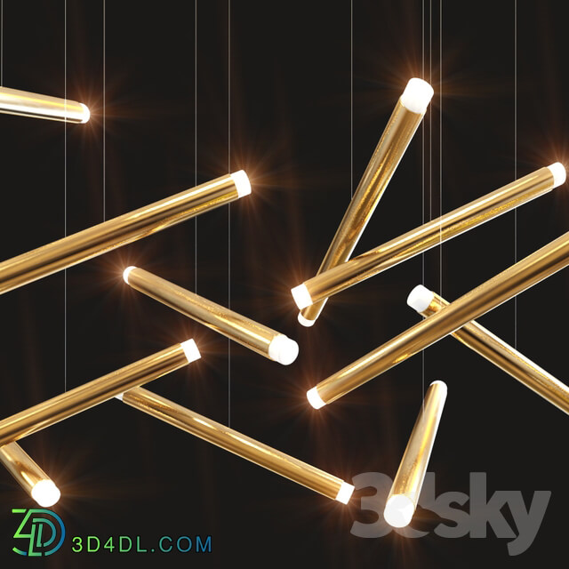 Dutti D0068 Gold Chandelier Pendant light 3D Models