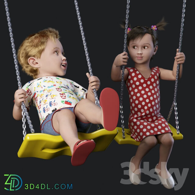 Children on the swing