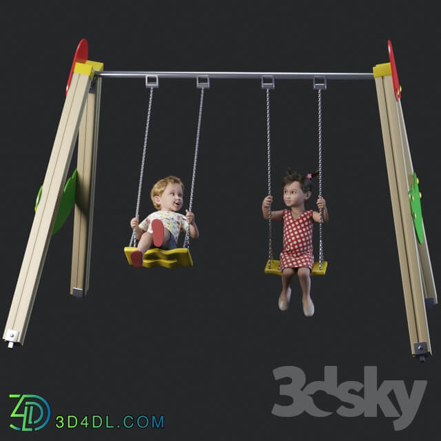 Children on the swing