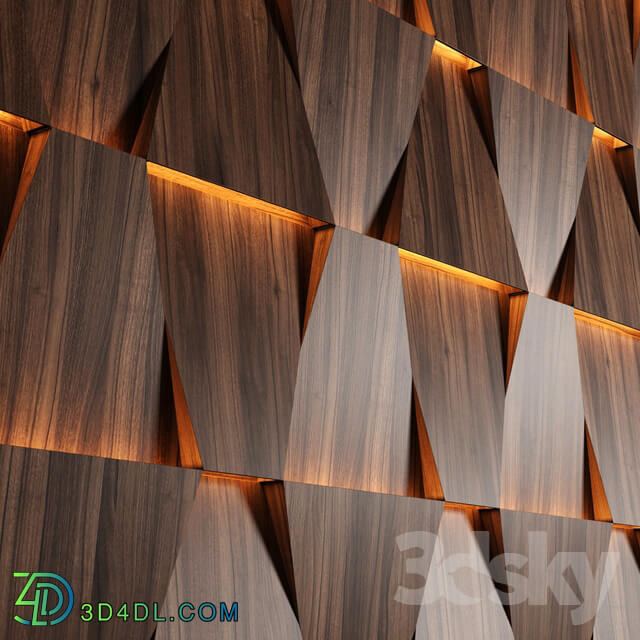 Other decorative objects Wooden led panels