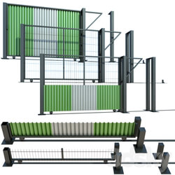 Sliding gate gate for building plot 3D Models 