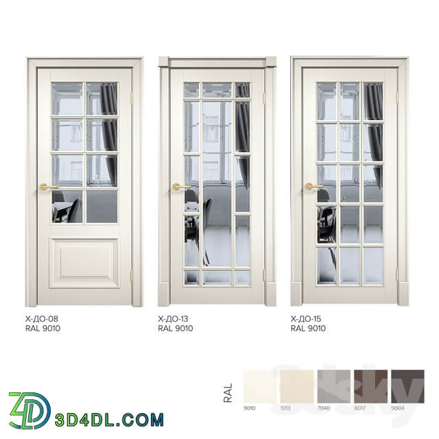 Laban Interior doors. Series Baguette X English grille. 