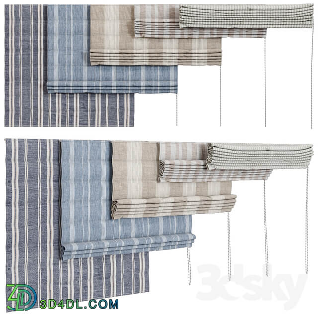 Striped Roman Blind