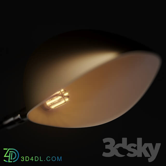 Industrial Modern 3 6 Light Ceiling Lamp Ceiling lamp 3D Models