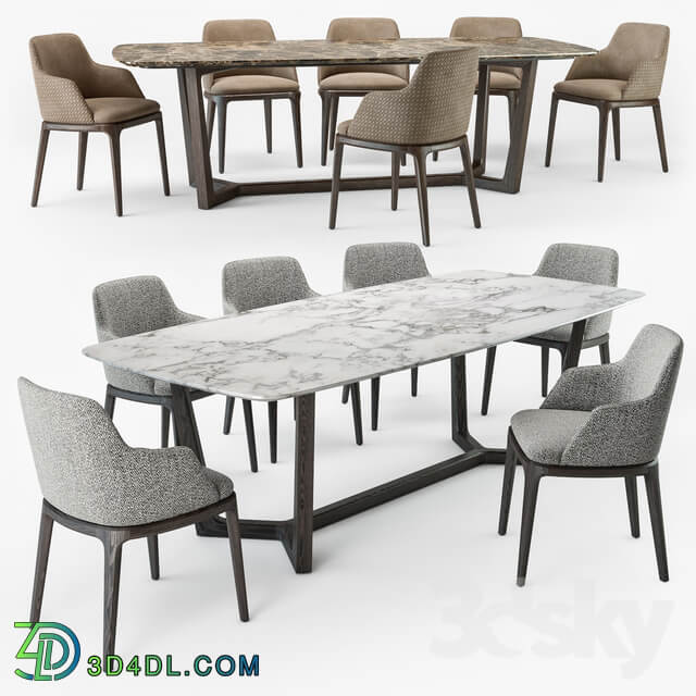 Table Chair Grace armchair concorde table set