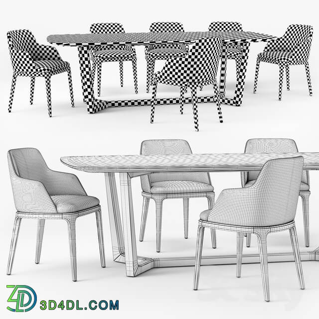 Table Chair Grace armchair concorde table set