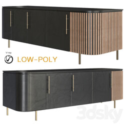 Sideboard Chest of drawer PLISSE Sideboard Plisse Collection By BAXTER low poly  